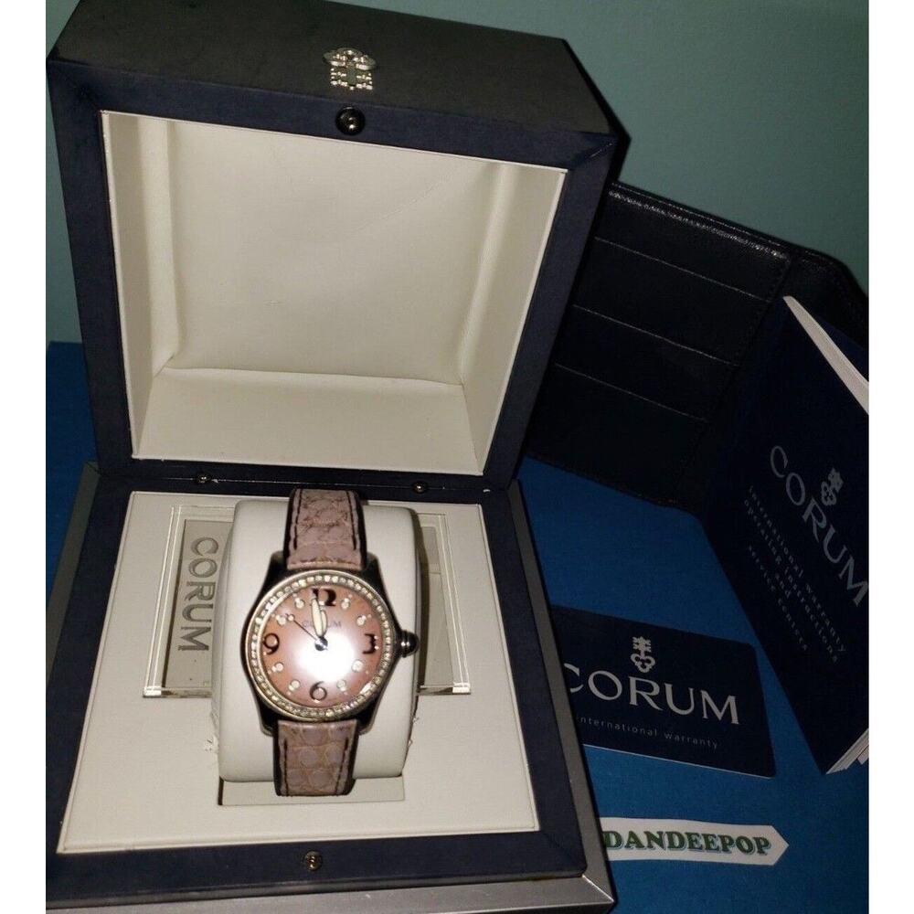Limited Special Edition Corum Bubble Ladies Diamond MOP Watch 39.151.47 W/ Box